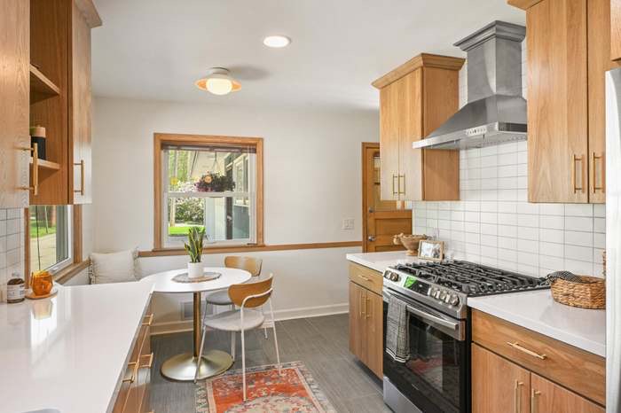 Full custom kitchen in Solid White Oak — Minneapolis MN